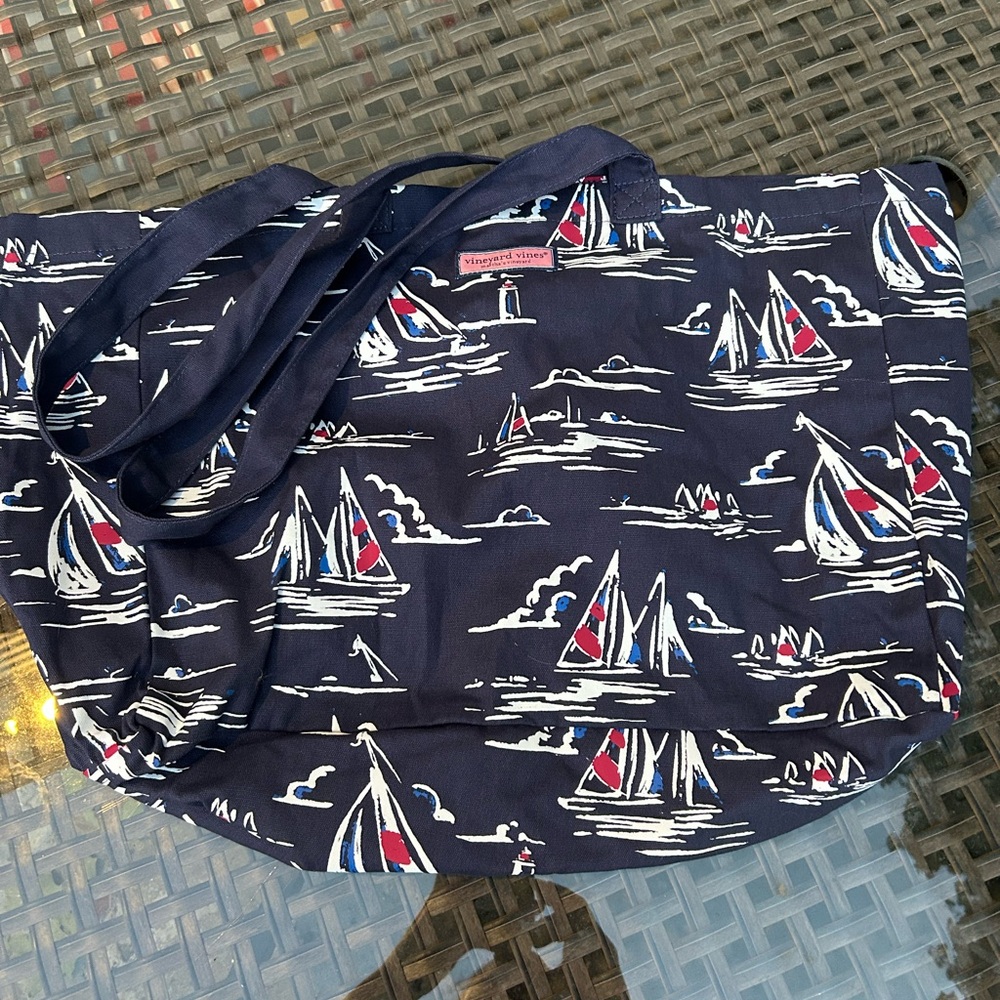 Nautical Sailboat Print Tote Bag Vineyard Vines